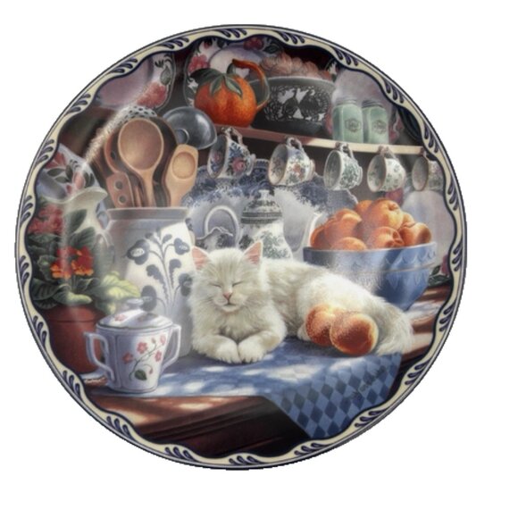 Bradford Exchange Limited Edition Cat Plate: Mabel's Sunny Retreat (1994) EUC - Picture 1 of 4